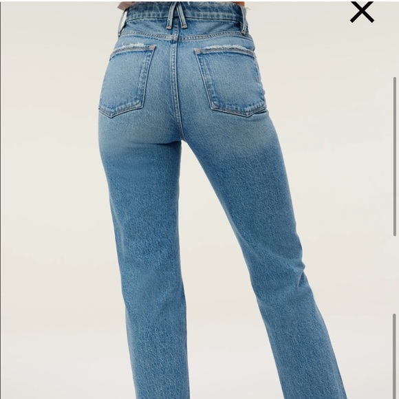 Good American Good Boy Twisted Slit Jeans Sz 8 / 29 - Picture 9 of 11